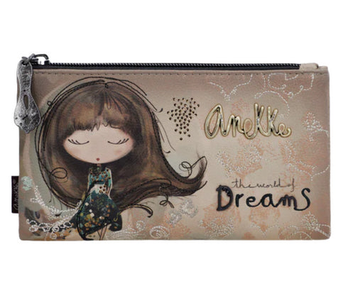 Portofel casual, dama, ANEKKE 41709-907, bej, piele ecologica